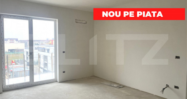 Apartament 2 camere, semidecomandat, 46 mp utili + balcon, z