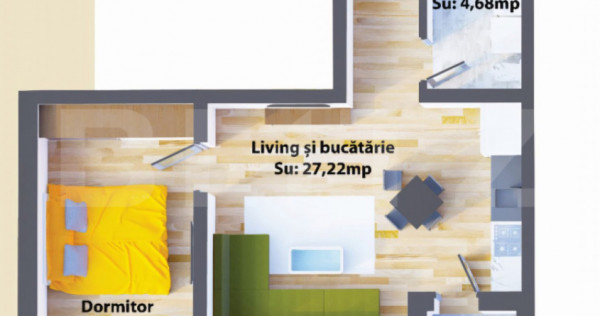 Apartamente de 2 camere, 44,50 mp, modern, zona Ipotesti