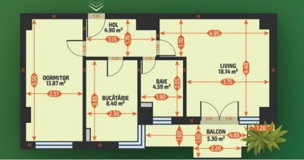 Apartament 2 camere decomandat in Tatarasi