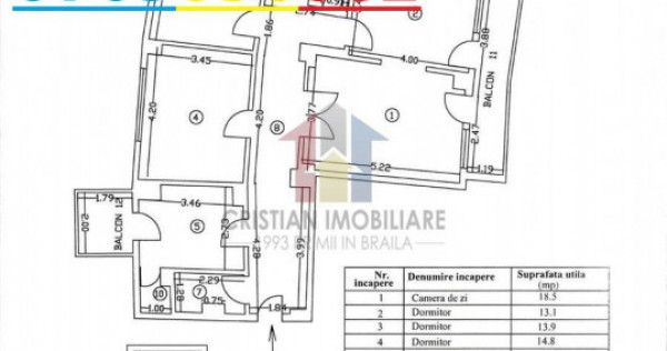 Apartament 4 cam, etaj 1, Esplanada Dunarii 108 mp terasa bo