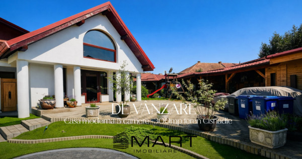 Casa moderna 5 camere 170mpu + 300mp curte Cisnadie