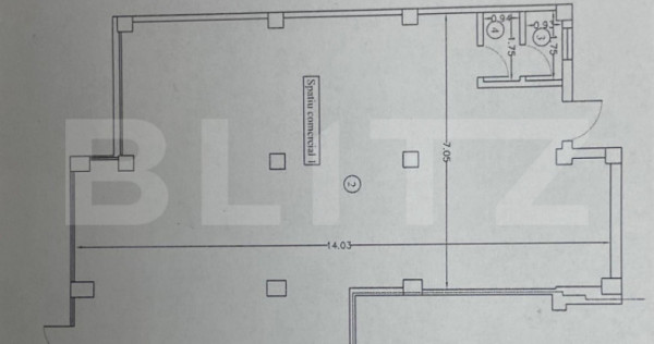 Spatiu comercial, 112.80 mp, zona Centru