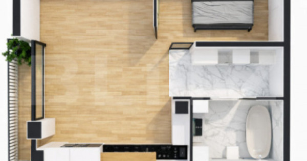 Apartament 42 mp, et 2, &icirc;ncălzire pardoseala, lift, finisa