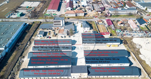 Vindem 10 hale str. Depozitelor 56 cu supr. de la 550 mp