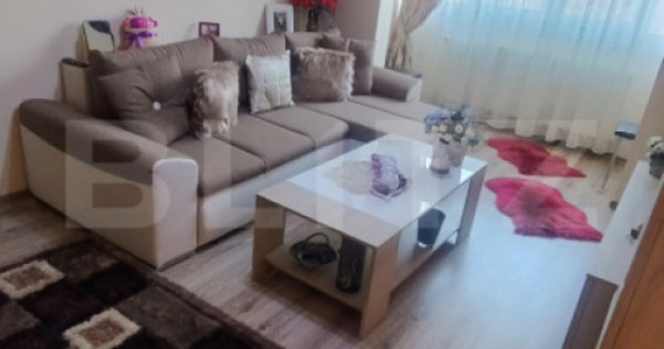 Apartament de 2 camere, etaj 1, complet mobilat și utilat