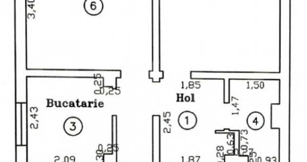 Apartament 3 camere, 53 mp, Compexul studentesc