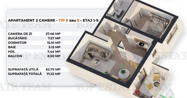 2 Camere Soseaua Alexandriei, Bucuresti, Apartament Spatios