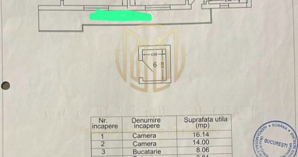 Maica Domnului Grigore Ionescu 2 camere 67000eur