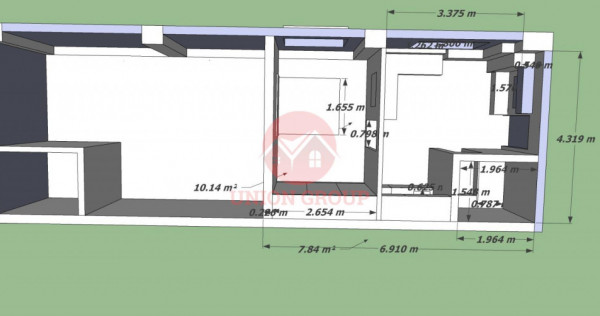 Spatiu Comercial Parter si Curte - in Constructie