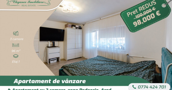 Apartament cu 3 camere, 2 bai și 2 balcoane zona 500 Mical