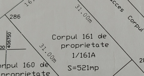 Teren extravilan 521 mp ADRILEX