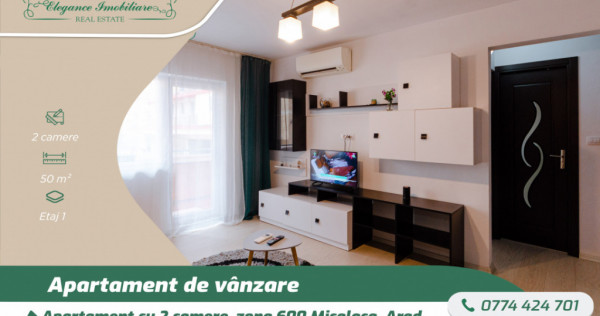 Apartament cu 2 camere,Zona 600 Micalaca, Arad