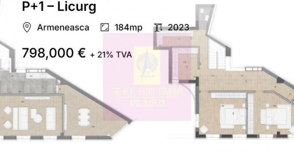 Apartament 4 camere, tip duplex, P+1 &ndash; Licurg