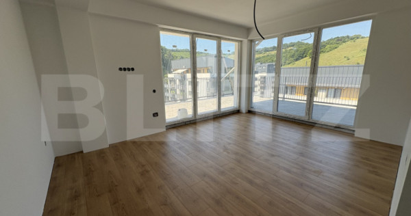 Apartament 2 camere, 52 mp, terasa 73 mp, finisat, zona Dona