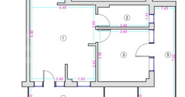 Apartament 2 camere, 44 mp, finisat, zona Donath