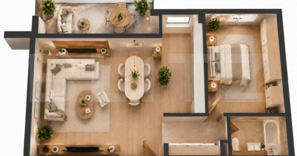 APARTAMENT 2 CAMERE | INTRE LACURI | CU CF