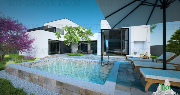 Vila lux teren 750mp cu piscina si garaj langa Soseaua de Ce