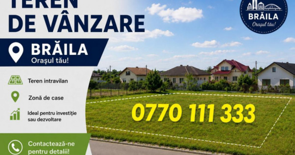- Teren Intravilan, suprafata 477mp, zona Centrala de case