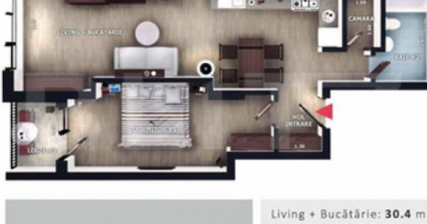 Apartament 3 camere, 69 mp, 2 bai, 2 balcone, CF, parcare, b