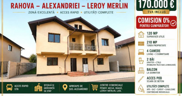 Casa-Vila - Rahova - Alexandriei- Leroy Merlin - 170000E -