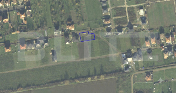 Teren intravilan, 847 mp, front generos de 24 m, zona Paules