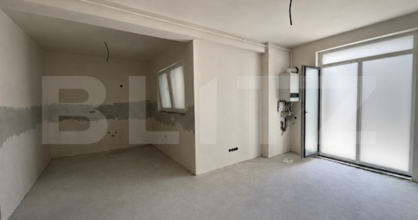 Apartament nou cu C.F., 2 camere, 56 mp utili, terasă, Măr