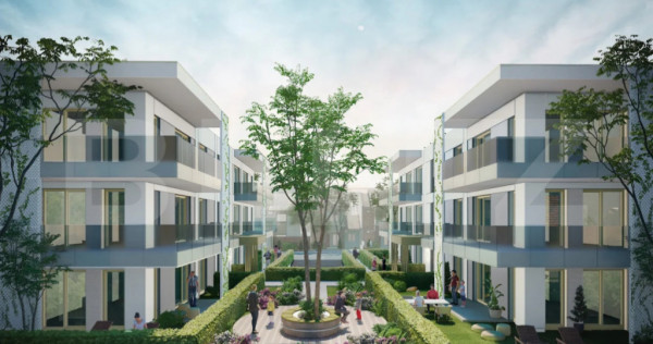 Apartament 2 camere, 56 mp | Standarde nZEB | Ansamblu nou |