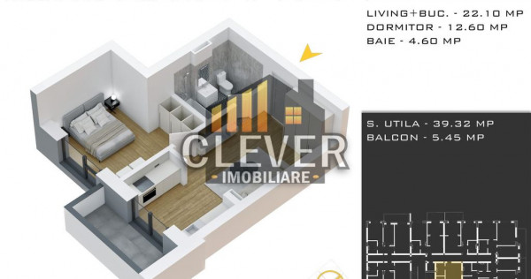 Apartament 2 cam, &Icirc;ncălzire &icirc;n Pardoseală, Finisaje I...