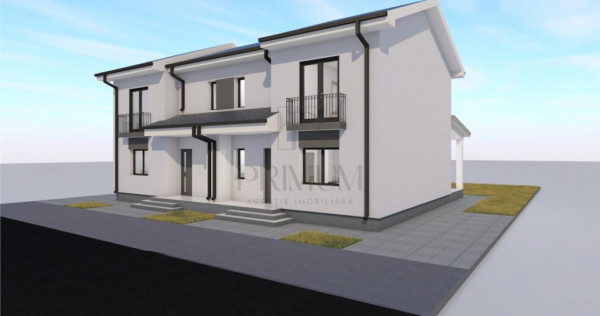 Duplex 4 camere - dormitor la parter - teren 370 mp