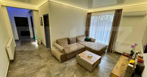 Apartament 3 camere, mobilat si utilat, parcare, parter inal