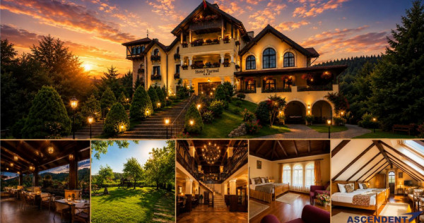 Hotel boutique:restaurant,spa,domeniu de 4.300 mp,5 minute d
