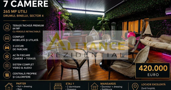 Vila de Lux 7 Camere|265 mp Utili | Terasa 64 mp |3 Parca...