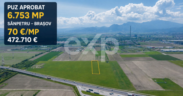 Teren 6.753 mp cu PUZ aprobat &ndash; S&acirc;npetru | Dezvoltare rez