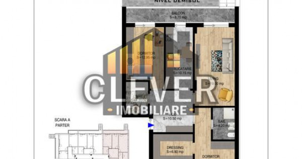 3 Camere | 86,7 mp Utili | Curte 44 mp | 2 Bai | Pallady