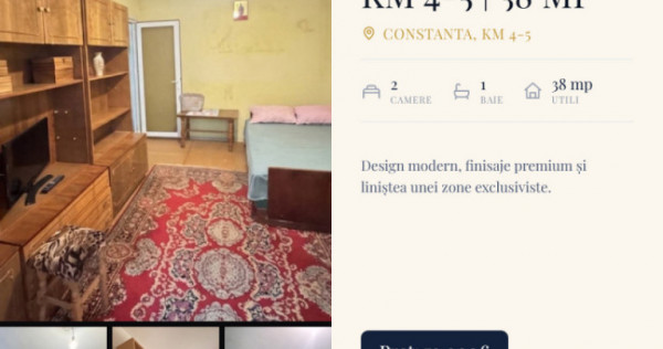 Apartament 2 camere semidecomandat, Constanța &ndash; KM 4-5 |