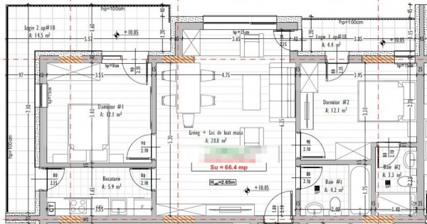 Apartament 3 camere, 2 bai, 2 balcoane, Stejarului, Floresti