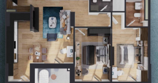 Apartament 3 camere, 80.30 mp, zona RIVUS, COMISION 0