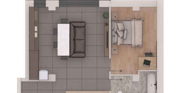 Apartament 2 camere 53,73mp, ansamblu NZEB, zona Terra