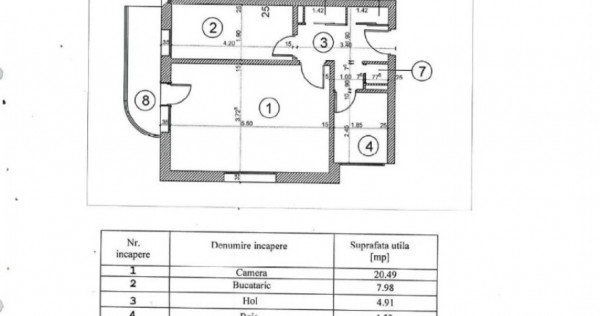 Apartament de 1 camera, 40 mp. Zona Eroilor
