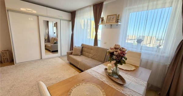 Studio mobilat si utilat | Top City - Coresi | Parcare Box
