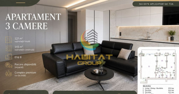 &Icirc;nchiriere Apartament 3 camere LUX - 127 mp - Pipera | Cortina 126
