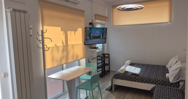 Studio mobilat,utilat,centrală gaz,AC,wi-fi,baie+bucătărie Faleza nord