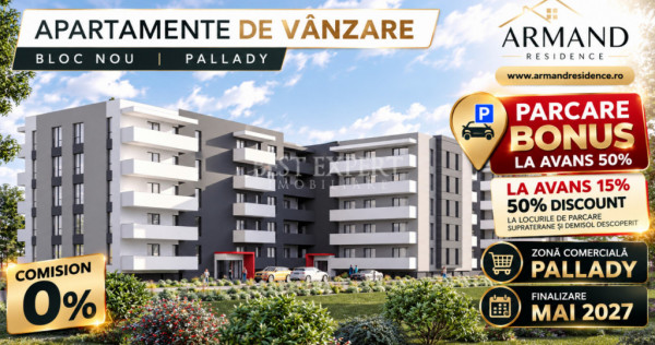 2 Camere Premium | Avans 50% | Parcare BONUS | Comision 0% |