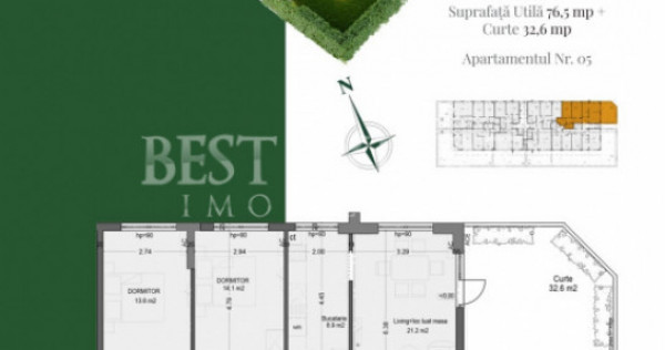 3 Camere Gradina -Lux, lumină și funcționalitate