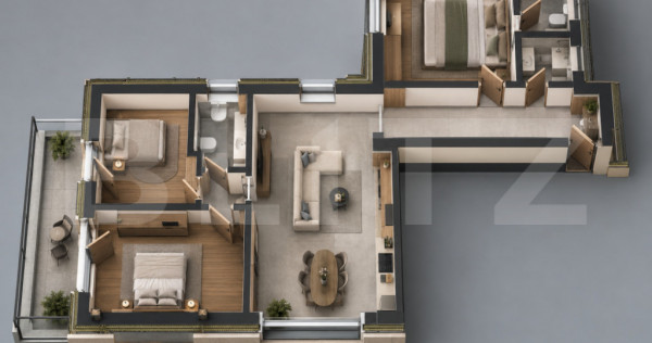 Apartament cu 4 camere, 95.77 mp, zona Marasti
