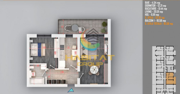 Apartament 2 camere - metrou Nicolae Teclu