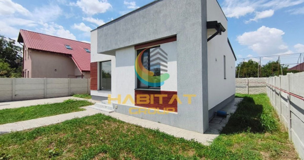 Casă parter stil cub (2024) | 4 camere, 2 băi, beci + pod, &icirc;ncălzire pardoseală,