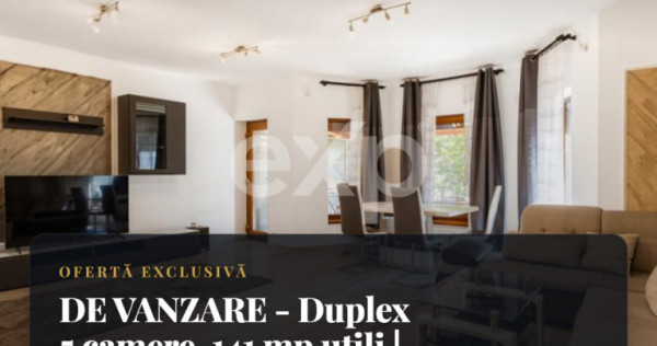 DE VANZARE - Duplex 5 camere, 141 mp utili | 4 dormitoare 3