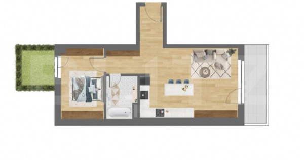 Apartament 2 camere, 57 mp, zona Dambul Rotund