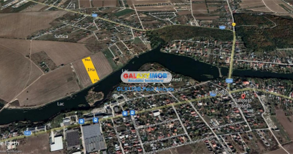 Teren Lac Balotesti 1 ha lotizat 14 loturi casa utilitati